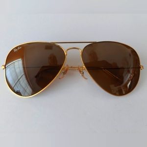 Vtg Ray Ban Aviator Sunglasses Brown B&L Lenses Made in USA Rare